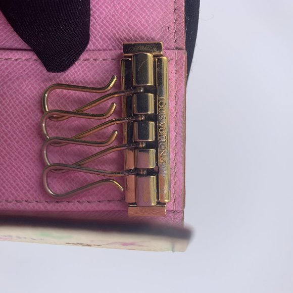 Authentic Louis Vuitton White Multicolor Key Case - Picture 11 of 16